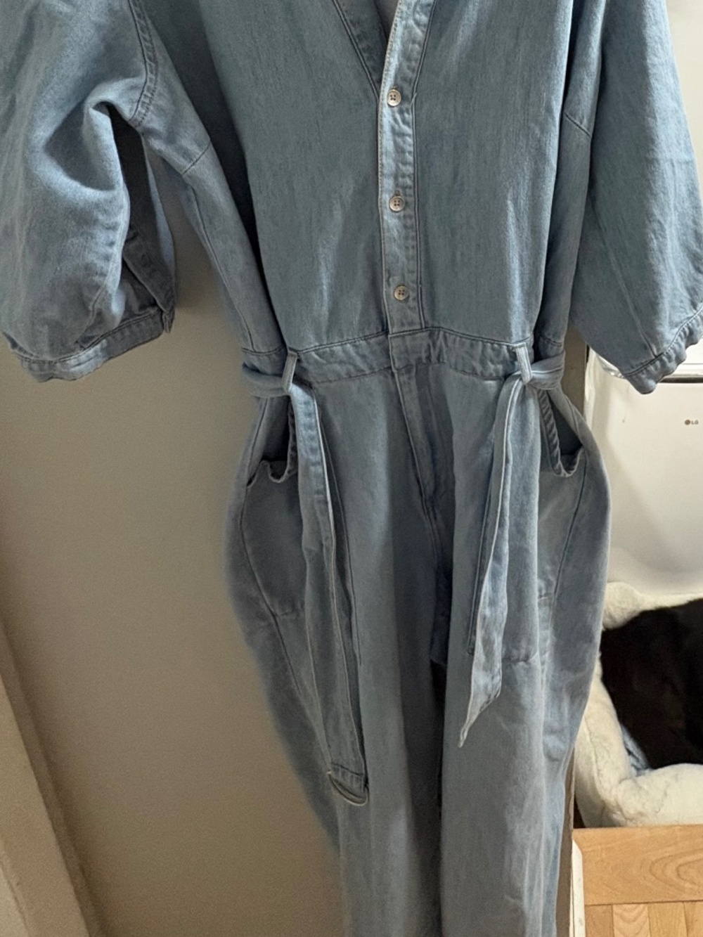 Denim one piece